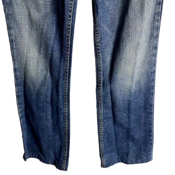 Armani Exchange Women's Viper Stone & Tint Distressed Bootcut Denim Jeans - Picture 3 of 8